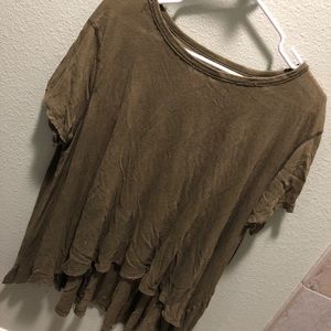 Free People oversized olive green shirt!